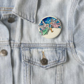 Badge Rond 5 Cm Bouton Angélique Hymns (En situation)