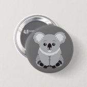 Badge Rond 5 Cm Bouton Animé d'ours de koala (Devant & derrière)