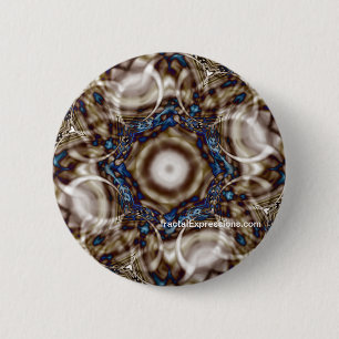 Badge Rond 5 Cm Bouton - anneaux 3 d'illusion