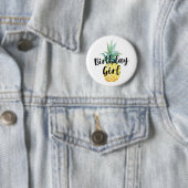 Badge Rond 5 Cm Bouton Anniversaire de l'ananas (En situation)