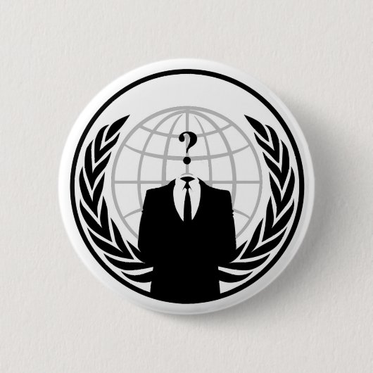 Badge Rond 5 Cm Bouton anonyme (Devant)