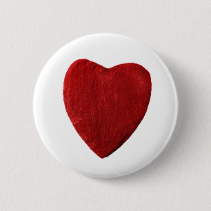 Badge Rond 5 Cm Bouton Ansteck mit rotem Herz