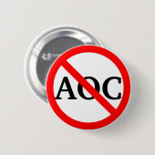 Badge Rond 5 Cm Bouton Anti AOC Alexandria Ocasio Cortez (Devant & derrière)