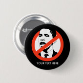 Badge Rond 5 Cm Bouton anti-Obama / Customisé (Devant & derrière)
