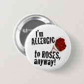 Badge Rond 5 Cm Bouton anti Saint Valentin (Devant & derrière)