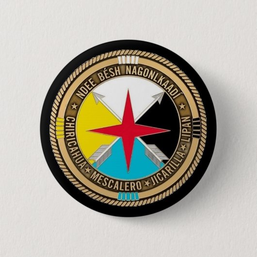 Badge Rond 5 Cm Bouton ®️ Apache Knife (Devant)