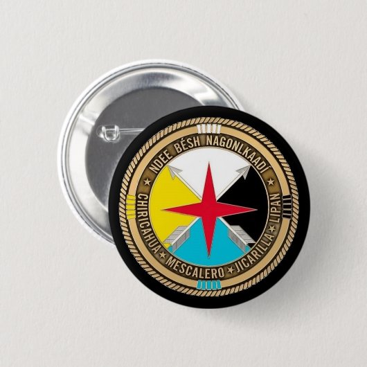 Badge Rond 5 Cm Bouton ®️ Apache Knife (Devant & derrière)