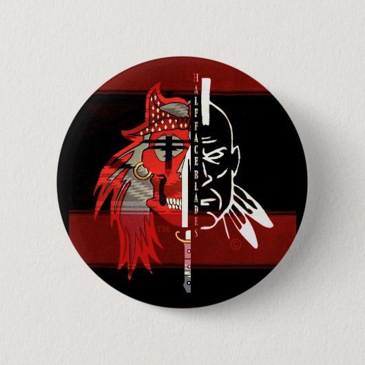 Badge Rond 5 Cm Bouton ®️ Apache Knife (Devant)