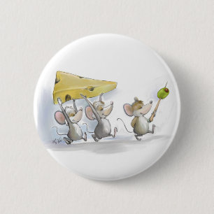 Badge Rond 5 Cm Bouton Apporter Le Fromage (avec les olives)