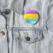 Badge Rond 5 Cm Bouton aquarelle Pansexual (En situation)