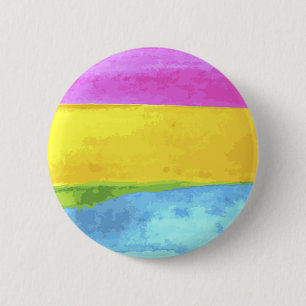 Badge Rond 5 Cm Bouton aquarelle Pansexual