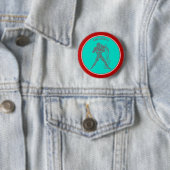 Badge Rond 5 Cm Bouton Aquarius (En situation)