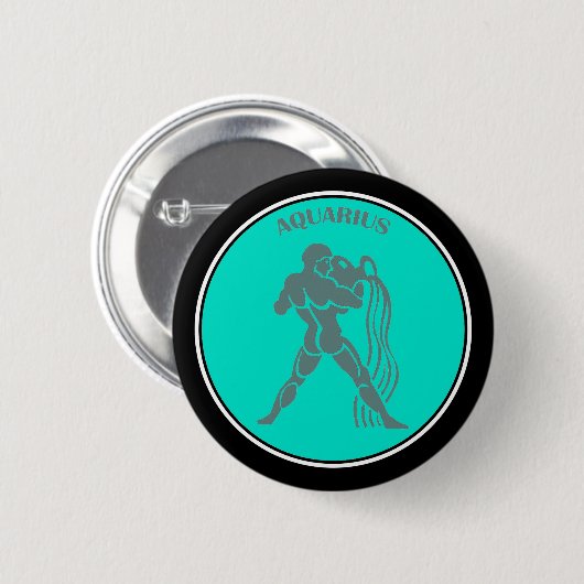 Badge Rond 5 Cm Bouton Aquarius (Devant & derrière)