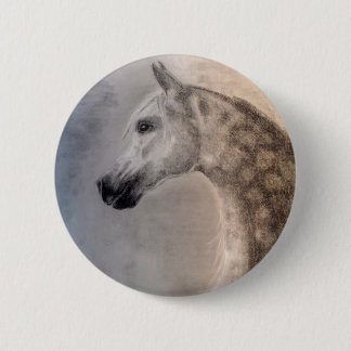 Badge Rond 5 Cm Bouton Arabe de cheval