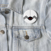 Badge Rond 5 Cm Bouton Araignée noire (En situation)