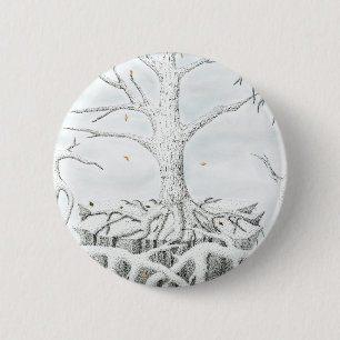 Badge Rond 5 Cm Bouton Arborescence De La Vie