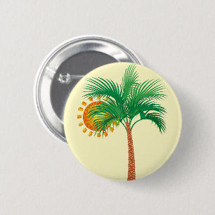 Badge Rond 5 Cm Bouton Arbre de palme