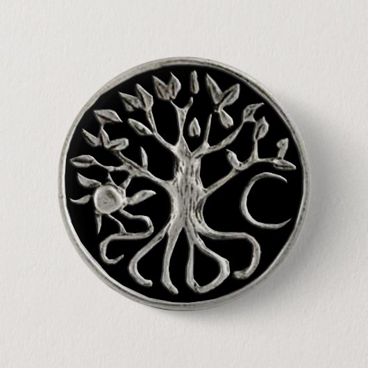 Badge Rond 5 Cm Bouton Arbre de vie (Devant)