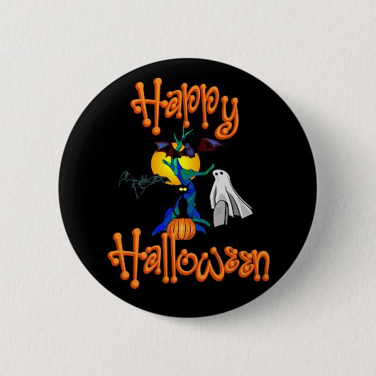 Badge Rond 5 Cm Bouton Arbre hanté (Devant)