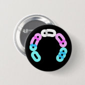 Badge Rond 5 Cm Bouton Arc Arc Code Trans Morse (Devant & derrière)