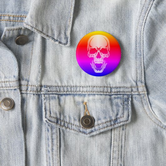 Badge Rond 5 Cm Bouton Arc-en-ciel (En situation)