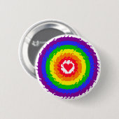 Badge Rond 5 Cm Bouton Arc en ciel (Devant & derrière)