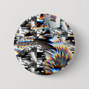 Badge Rond 5 Cm Bouton Arc en ciel
