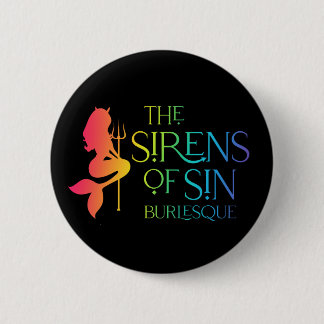 Badge Rond 5 Cm Bouton Arc-en-ciel des sirènes du péché