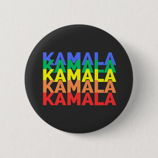 Badge Rond 5 Cm Bouton Arc-en-ciel Kamala Harris