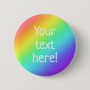 Badge Rond 5 Cm Bouton arc-en-ciel personnalisé