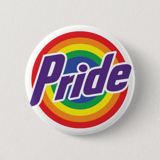 Badge Rond 5 Cm Bouton Arc-en-ciel Pride (Devant)