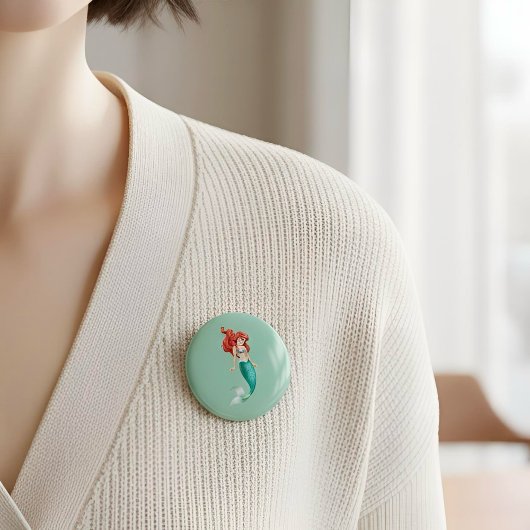 Badge Rond 5 Cm Bouton Ariel
