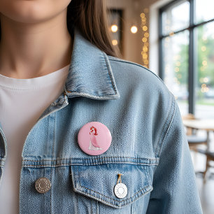 Badge Rond 5 Cm Bouton Ariel