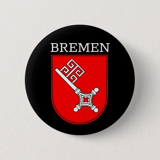 Badge Rond 5 Cm Bouton Armoiries de Brême (Devant)