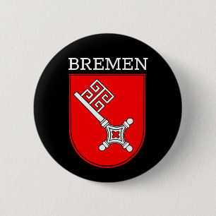 Badge Rond 5 Cm Bouton Armoiries de Brême