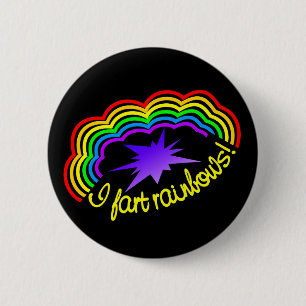 Badge Rond 5 Cm Bouton Arpès arc-en-ciel