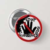 Badge Rond 5 Cm Bouton Arrêter la violence (Devant & derrière)