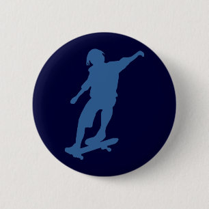 Badge Rond 5 Cm Bouton arrière de Pin de silhouette de planchiste