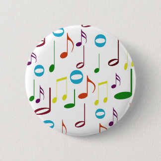 Badge Rond 5 Cm Bouton Arrondi Arc-en-ciel Notes