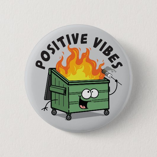 Badge Rond 5 Cm Bouton Arrondi de vibes positives (Devant)