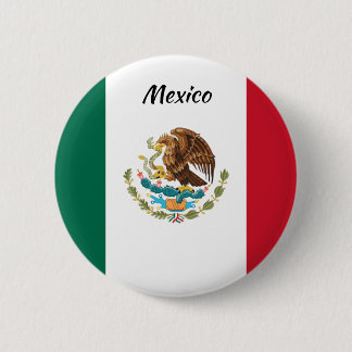 Badge Rond 5 Cm Bouton Arrondi du drapeau mexicain