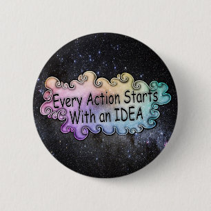 Badge Rond 5 Cm Bouton Art est la vie