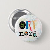 Badge Rond 5 Cm Bouton Art Nerd (Devant & derrière)