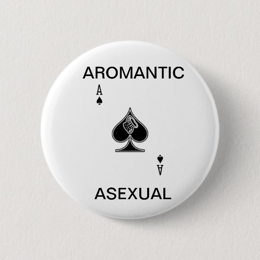 Badge Rond 5 Cm Bouton asexuel d'Aromantic (Devant)