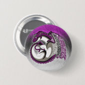 Badge Rond 5 Cm Bouton asexuel de dragon de fierté (Devant & derrière)