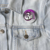 Badge Rond 5 Cm Bouton asexuel de dragon de fierté (En situation)