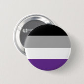 Badge Rond 5 Cm Bouton asexuel de drapeau (Devant & derrière)