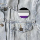 Badge Rond 5 Cm Bouton asexuel de drapeau (En situation)