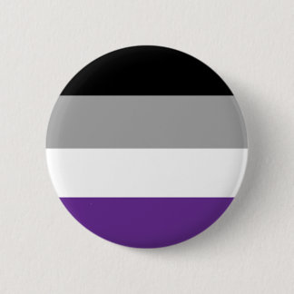 Badge Rond 5 Cm Bouton asexuel de drapeau