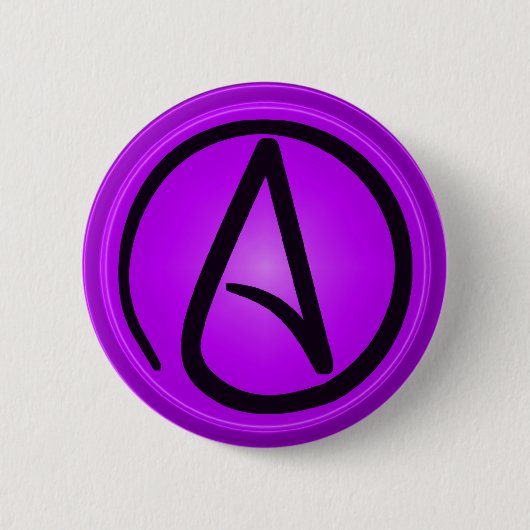 Badge Rond 5 Cm Bouton athée de logo (Devant)